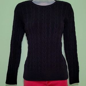 St. John's Bay Black Cable Knit Sweater